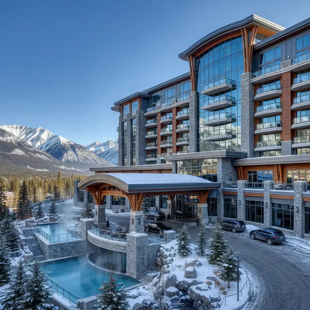 Luxury casino hotel exterior in Canada